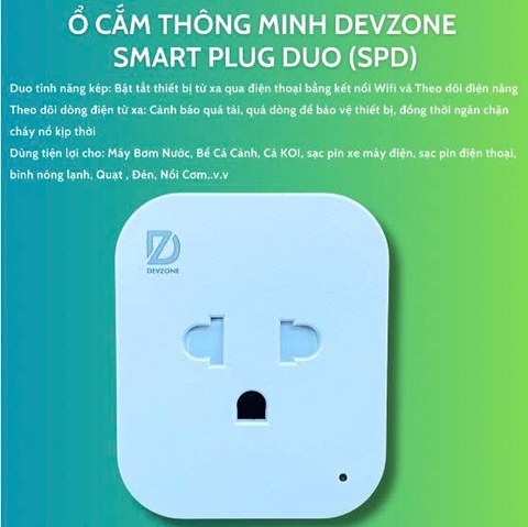 Ổ Cắm Điện Thông Minh DEVZONE SPD – Giải Pháp An Toàn Khi Sạc Xe Máy Điện Tại Nhà