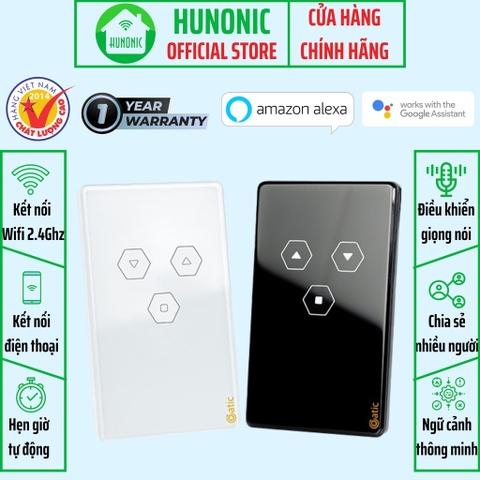 Bộ Công Tắc Điều Khiển Cửa Cuốn Qua Điện Thoại Hunonic Datic Thông Minh Wifi Từ Xa Bằng App Phiên Bản Rút Gọn Basic Tiết Kiệm