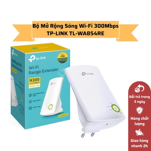 Bộ kích sóng Wifi TP-LINK TL WA 854 RE cắm trực tiếp ổ điện tăng cường mở rộng xuyên tường vùng tín hiệu wifi yếu