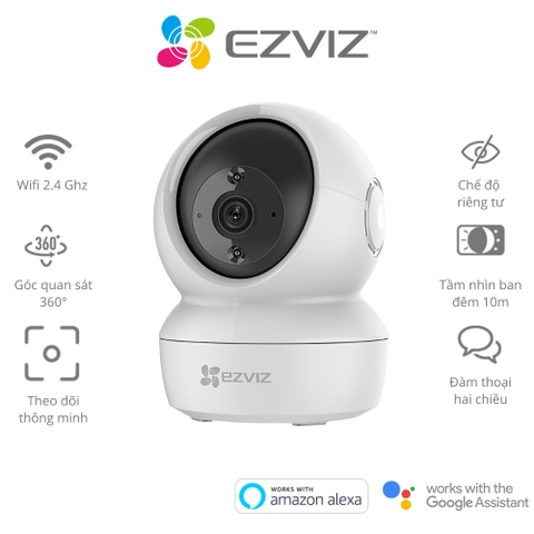 Camera wifi thông minh EZVIZ trong nhà giám sát 360 độ 1080p kết nối app DEVZONE điều khiển smart home từ xa qua điện thoại