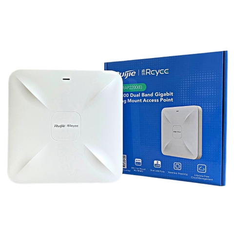 Thiết bị modem Wifi marketing chuyên dụng RUIJIE RG RAP 2200 F E ốp trần gắn tường đa truy cập net tốc độ cao lên tới 110 người