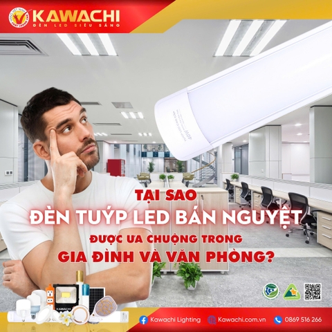 TẠI SAO ĐÈN TUÝP LED BÁN NGUYỆT ĐƯỢC ƯA CHUỘNG TRONG GIA ĐÌNH VÀ VĂN PHÒNG