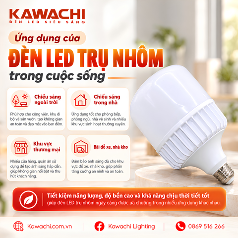 ỨNG DỤNG CỦA ĐÈN LED TRỤ NHÔM TRONG CUỘC SỐNG