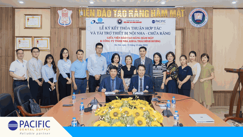 Lễ kí kết thỏa thuận hợp tác và tài trợ thiết bị Nội Nha - Chữa răng tại VIỆN ĐÀO TẠO RĂNG HÀM MẶT, ĐẠI HỌC Y HÀ NỘI