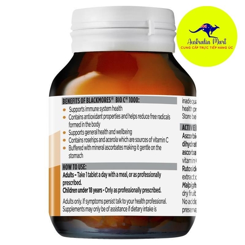 Blackmores Bio C 1000mg - Viên uống bổ sung Vitamin C (150 viên)