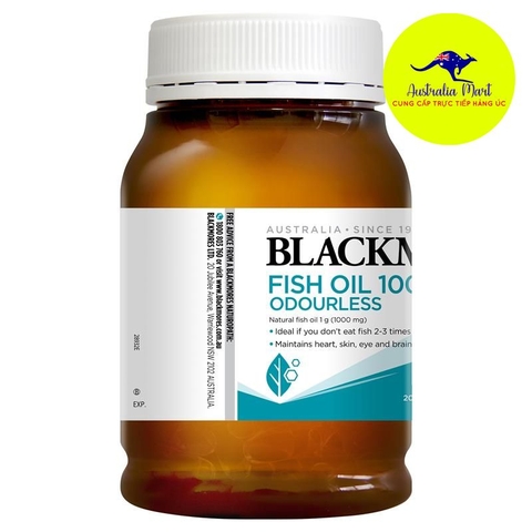 Blackmores Fish oil Odourless - Viên uống dầu cá không mùi (200 viên)