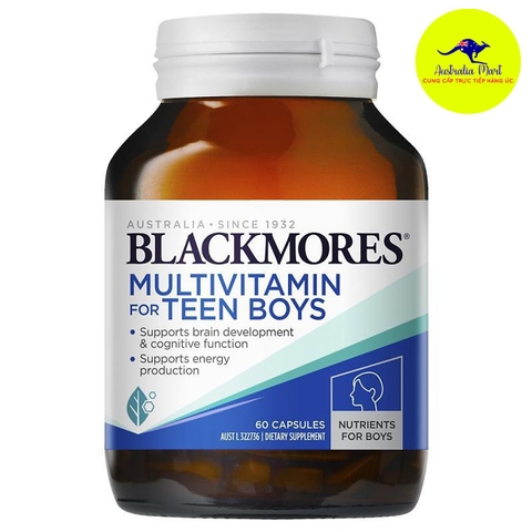 Blackmores Multivitamin For Teen Boys - Vitamin tổng hợp cho bé trai (60 viên)