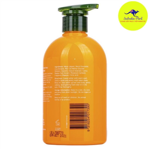 Healthy Care All Natural Paw Paw Baby 500ml - Sữa tắm đu đủ cho bé (500ml)