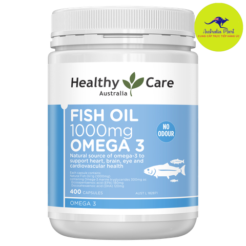 Healthy Care Fish Oil 1000mg - Viên uống dầu cá 1000mg (400 viên)