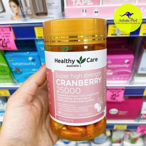 Healthy Care Super High Strength Cranberry Women - Viên uống duy trì sức khỏe thận và đường tiết niệu (90 viên)