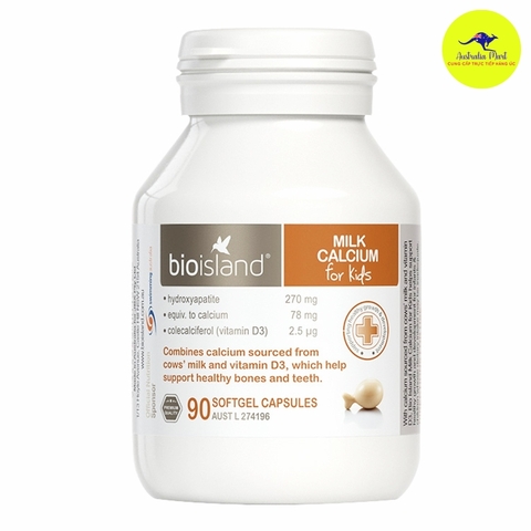 Viên uống sữa canxi cho bé - Milk Calcium Bio Island 90 viên