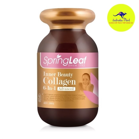 Viên uống Collagen chống lão hóa Spring Leaf Inner Beauty Collagen Plus 6 in 1 90 viên