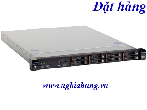 Máy Chủ Lenovo System X3550 M5 - CPU 1x E5-2680 v3 / Ram 8GB / Raid M5210 / 1x PS