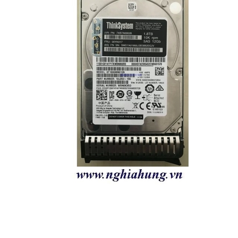 Lenovo ThinkSystem 1.8TB 2.5" 10K SAS 12Gb Hot Swap 512n HDD #7XB7A00028