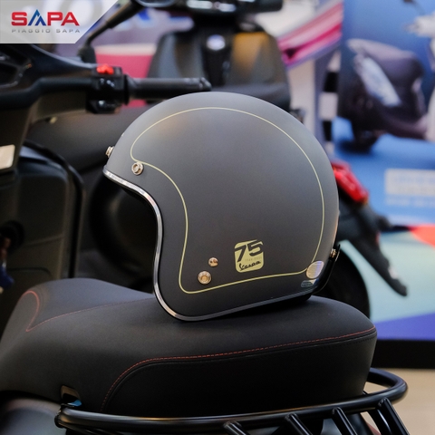 Mũ bảo hiểm Vespa 75th (3/4) - Xám