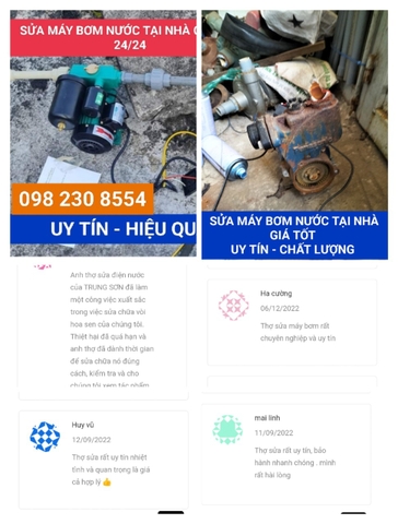 thợ sửa máy bơm nước tại nhà