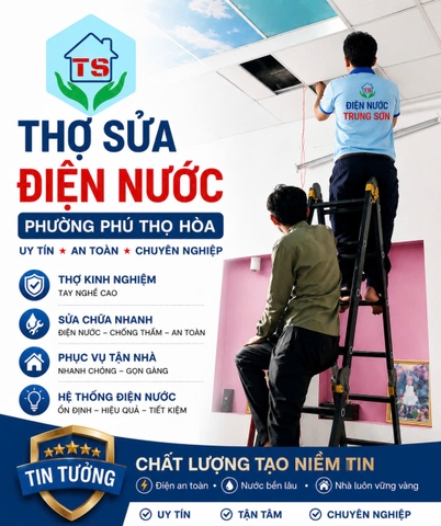 Thợ Sửa Điện Nước Tại Nhà Phường Phú Thọ Hòa – Chuyên Nghiệp, Bảo Hành Dài Hạn