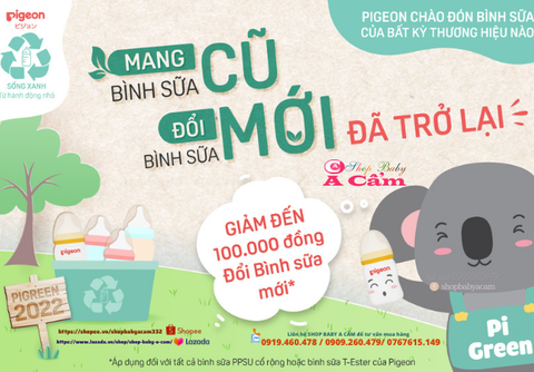 📣📣🔥♻️THU CŨ, GIẢM ĐẾN 1️⃣0️⃣0️⃣K ĐỔI MỚI BÌNH SỮA MỚI🍼 - PIGREEN CÙNG PIGEON 2022