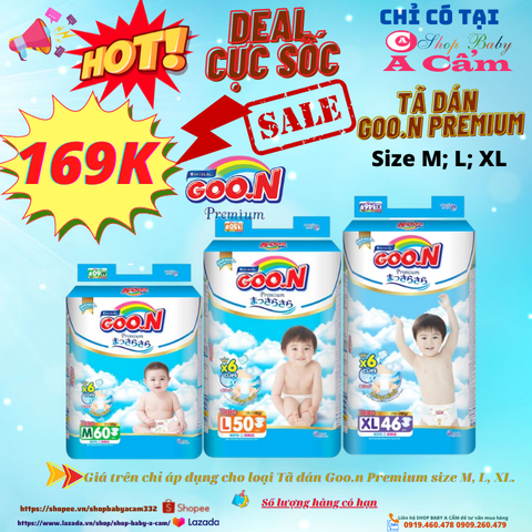 📣📣🔥 KHUYẾN MÃI CỰC SỐC TÃ DÁN GOO.N PREMIUM🔥CHỈ CÓ 169K/BỊCH