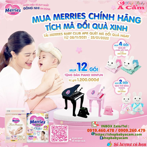 🎯CHƯƠNG TRÌNH KHUYẾN MÃI “MUA MERRIES CHÍNH HÃNG, TÍCH MÃ ĐỔI QUÀ XINH