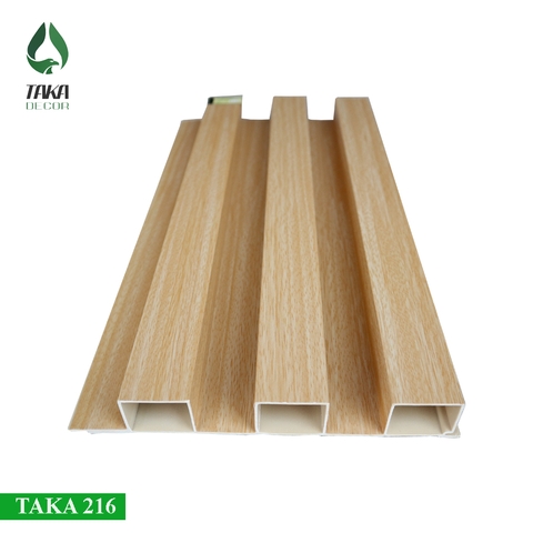 Tấm ốp lam sóng cao PVC vân vàng nâu (TAKA 216)