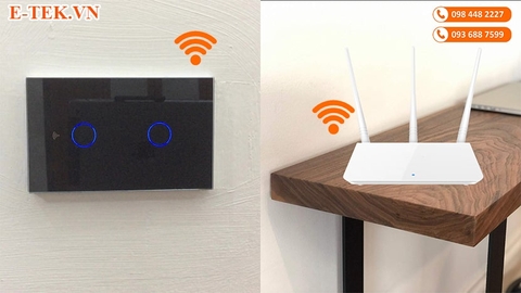 Công tắc wifi Tuya giá rẻ, bảo hành chính hãng MOES