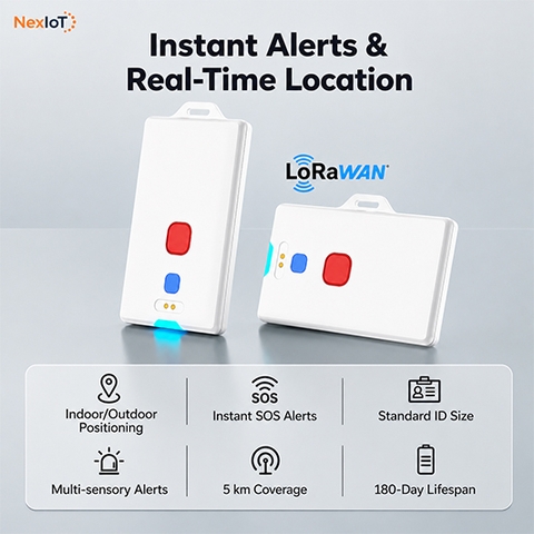 Thiết Bị Định Vị Nhân Sự LoRaWAN MWC05 Minew