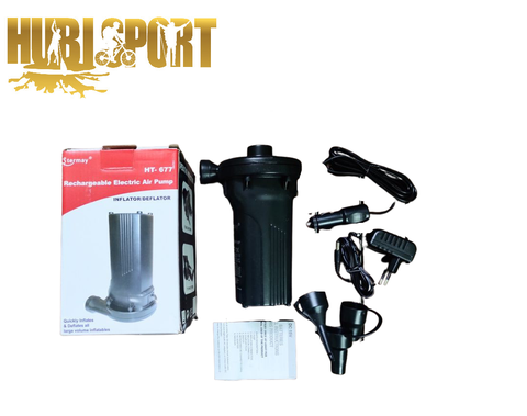 BƠM ĐIỆN ĐA NĂNG 12V KÈM PIN SẠC HT-677 DÙNG CHO SUP/ THUYỀN BƠM HƠI chính hãng Stermay