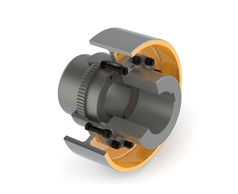 Khớp nối bánh răng mềm bằng thép công nghiệp loại WGZ răng cong có bánh xe phanh