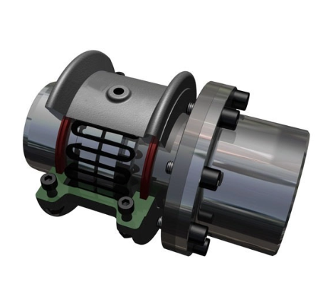 Khớp nối trục Spline linh hoạt loại rắn Đệm tốt Khớp nối lưới mặt bích đơn JSD tùy chỉnh 1025T35-1140T35