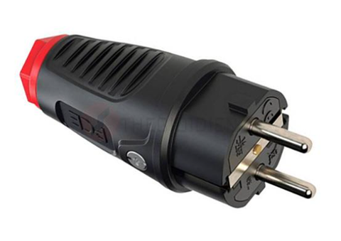 Phích cắm công nghiệp 1 pha PCE bằng nhựa 2P + E, 16A. 250V, IP54, chịu va đập