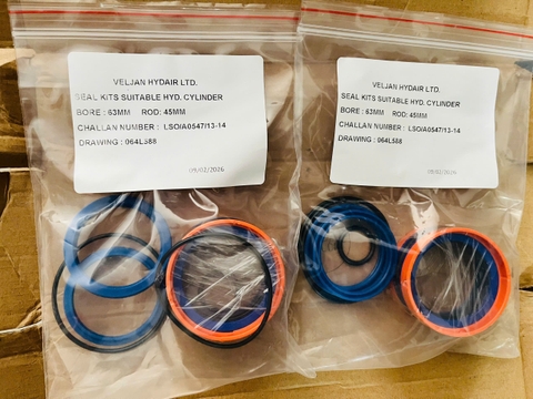 Bộ phốt xy lanh thuỷ lực khoá trục Bore 63 x Rod 45