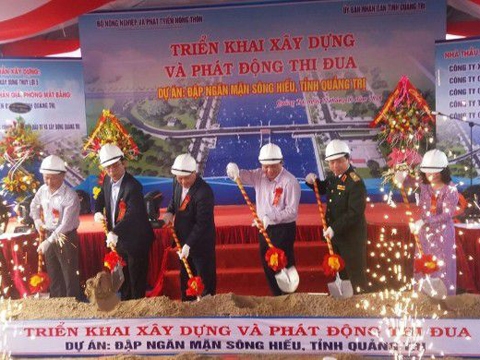 Khởi công dự án Đập ngăn mặn Sông Hiếu - tỉnh Quảng Trị