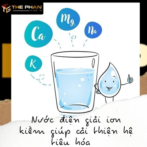 Nước điện giải ion kiềm giúp cải thiện hệ tiêu hóa  