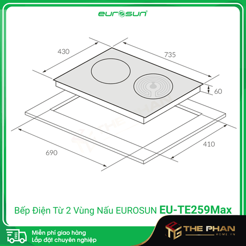 Bếp Điện Từ Eurosun EU-TE259Max