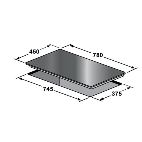 Bếp Điện Từ KAFF KF-IC5801SB - 3 vùng nấu (1 từ + 2 điện), Cảm ứng 10 mức công suất, Booster nấu nhanh