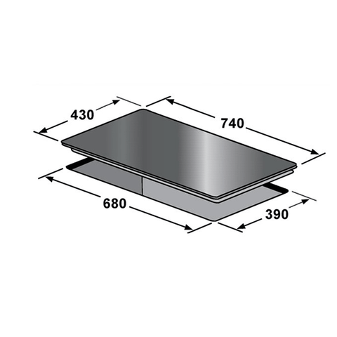 Bếp Điện Từ KAFF KF-SD300IC - 2 vùng nấu (1 điện + 1 từ), Booster nấu nhanh, Kính cường lực chịu nhiệt siêu bền