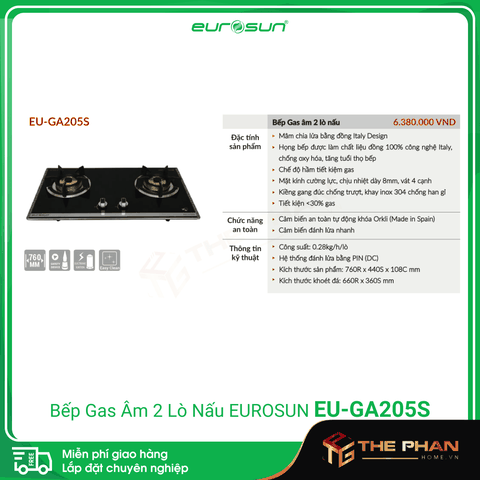 Bếp Gas Eurosun EU-GA205S