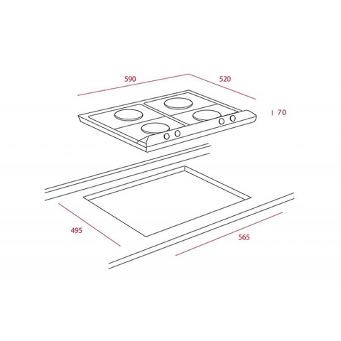 Bếp Gas TEKA WISH EW604 G40218010