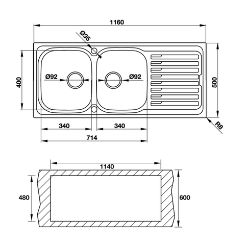 Chậu Rửa Chén Hafele HS-S11650 565.86.281