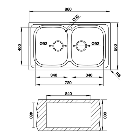 Chậu Rửa Chén Hafele HS-S8650 565.86.271