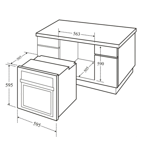 Lò Nướng Âm Tủ CANZY CZ-805DP - 59 Lít, 8 chức năng