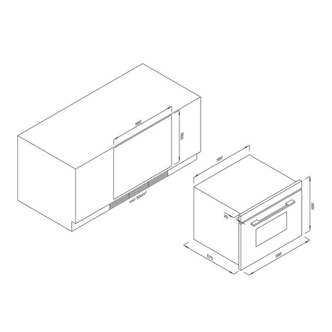 Lò Nướng Điện Âm Tủ Malloca MOV-65DA, MOV-65DE - 65 Lít