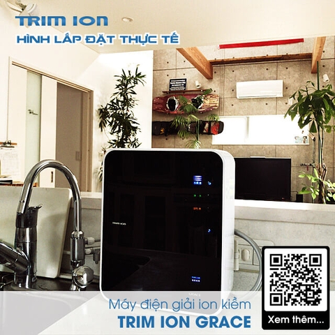 Máy Lọc Nước Điện Giải Ion Kiềm TRIMION GRACE - 5 tấm điện cực tạo ra 7 loại nước ion