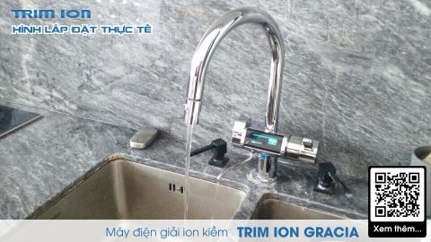 Máy Lọc Nước Điện Giải Ion Kiềm TRIMION GRACIA - 5 tấm điện cực tạo ra 7 loại nước ion