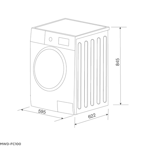 Máy Giặt Kết Hợp Sấy Malloca MWD-FC100