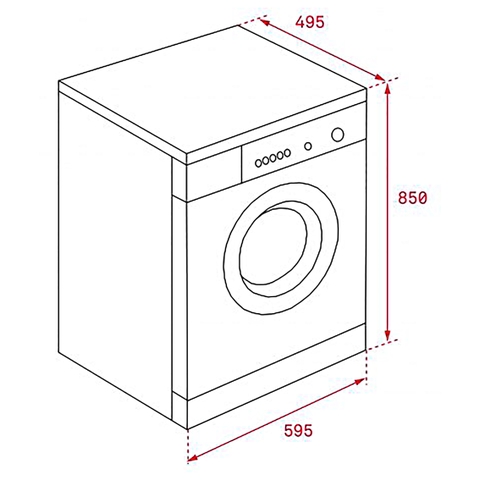 Máy Giặt Kết Hợp Sấy TEKA - TKS2650C 40851110 - 7 Kg, 15 chương trình