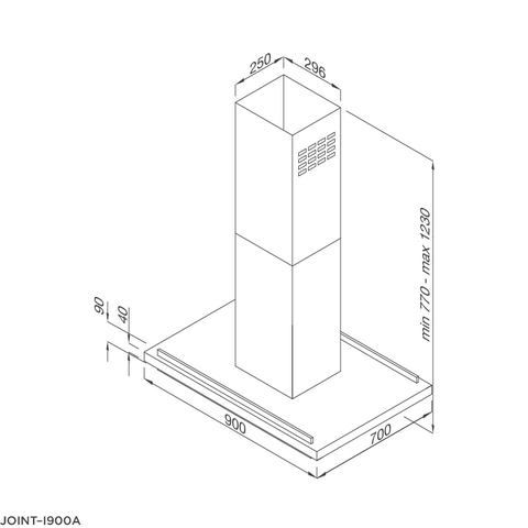 Máy Hút Khói Khử Mùi - Treo Độc Lập Malloca JOINT-I900A - 850m³/h