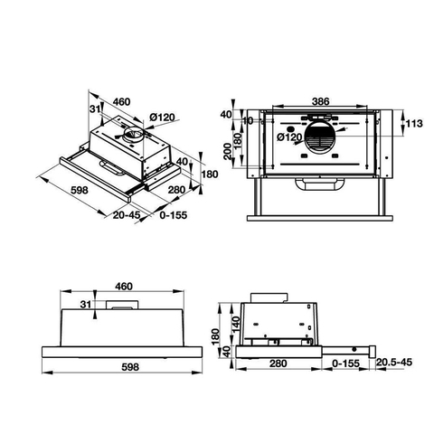 Máy Hút Mùi Âm Tủ Hafele HH-S60A 533.89.001