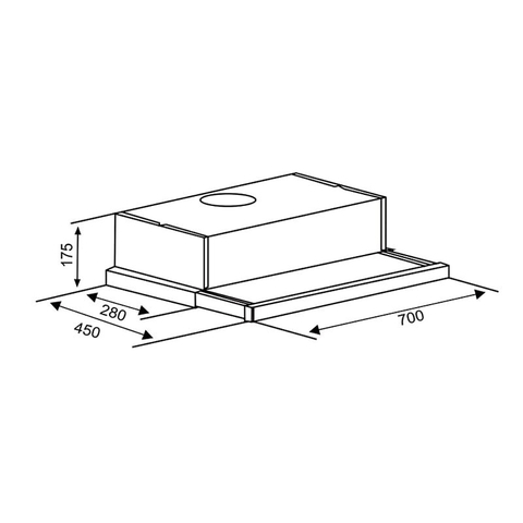 Máy Hút Mùi Âm Tủ CANZY CZ-C517B - 750m³/h, 700mm, trượt 2 cấp độ, nhôm 3 lớp cao cấp